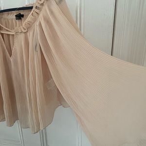 Pleated plisse chiffon top